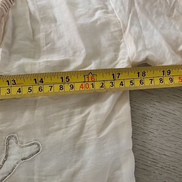 TASHIA London Boho tassels beaded coral Top Size‎ Small Summer cream vacation - Picture 8 of 13